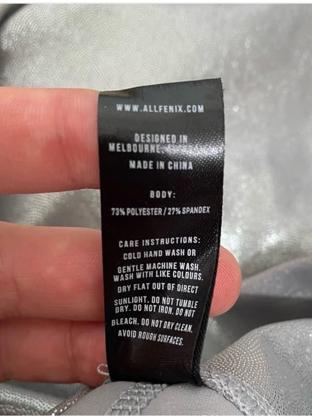 “ALLFENIX” Chrome/silver METALLIC, HI-WAIST, supportive leggings; MED 8/10, 25” - Picture 5 of 6